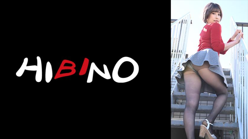 Naughty housewife Wakamiya Hazuki with plump thighs in black pantyhose seduces delivery person by showing off her mini skirt panty shots in the neighborhood.