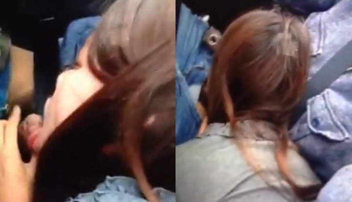 在車上被女友含屌