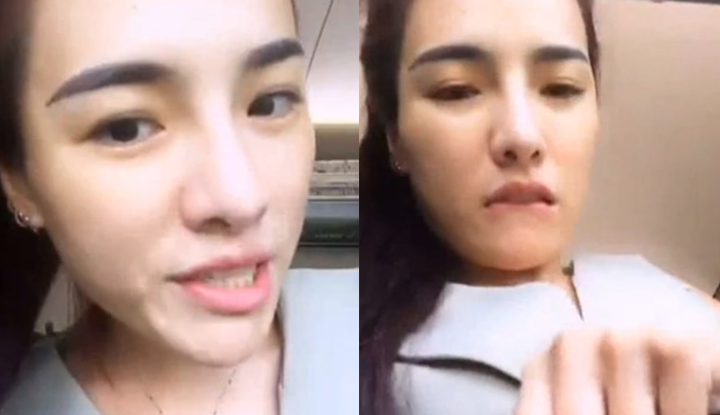 低胸爆乳女自備電動棒！在高鐵上忍不住自己play！自拍影片萬人瘋傳