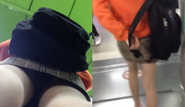 南韓地鐵尾隨抄底偷拍美腿短裙～61