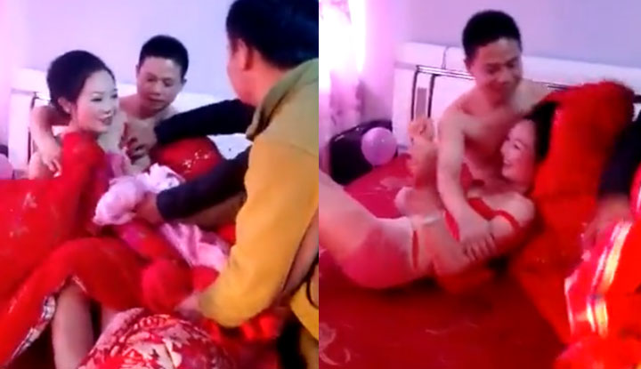 แต่งงานวันแรกเพื่อนผัวขอจับนม