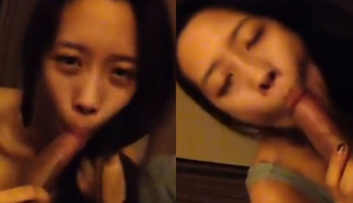 大姐姐小嘴都快塞不下 吃一吃還牽絲~