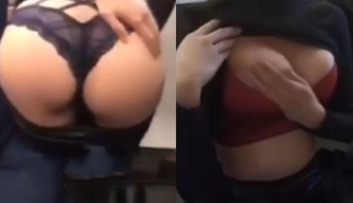 鹹濕返鄉！巨乳妹高鐵大方露出！隔壁男乘客嚇到不敢動：褲襠卻不聽使喚４