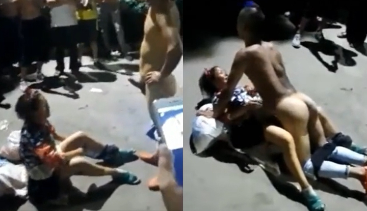 有看過街頭藝人，沒看過街頭操人～