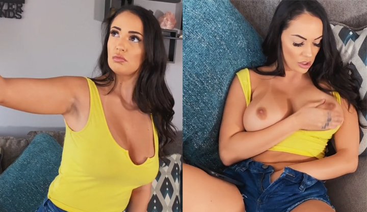 [western] my busty neighbor is being penetrated by a huge penis while talking on the phone with her husband.