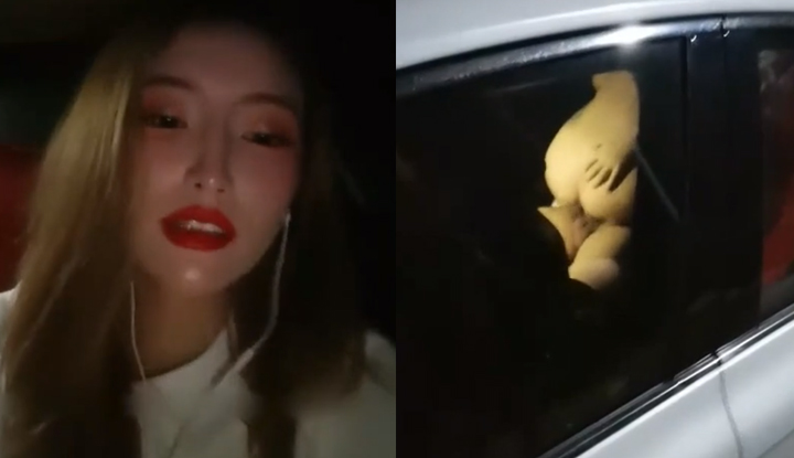 สาวสวยเธอโดนเสี่ยใหญ่เย็ดบนรถ