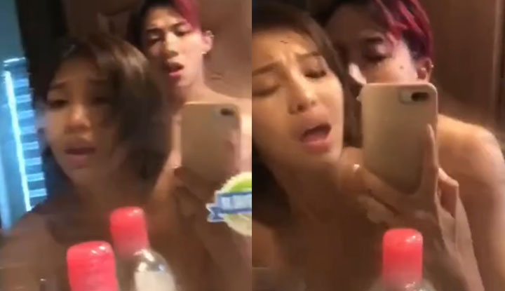 Internet exposure incident~ Well-known red-haired male star's self-taken photos of hooking up leaked, showing him in a bold and vigorous position during the act.