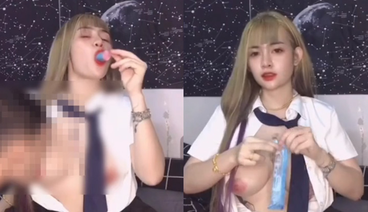 [Thailand] OF Panid69 Big breasts internet celebrity has a big feeding show for elders!