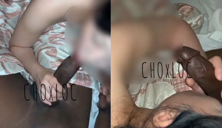 [Korea] The wife was dissatisfied and asked me to bring a big black dick to him to eat. When she saw it, she immediately fell in love with it and licked it wildly~