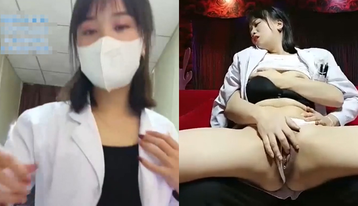 Wearing a white robe! Obstetrics and Gynecology Female Physician Gets Her Sex Movies Leaked by Her Boyfriend～