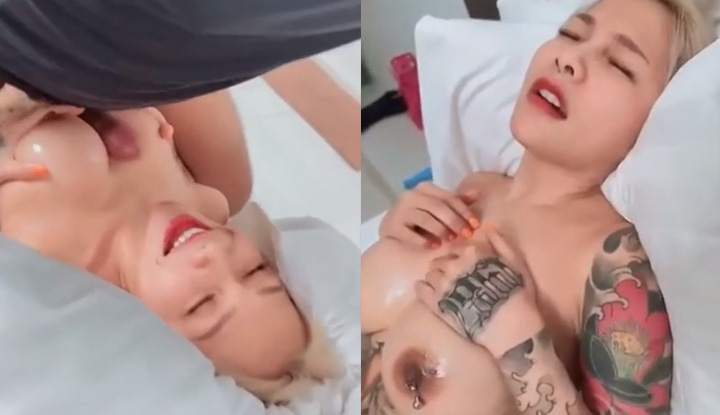 คลิปหลุดคู่เทพ น้องเมย์ ปีศาจแมว Catdevilswing นอนให้เทพเย็ดนมใหญ่ๆ จนน้ำแตกคานม แล้วให้เย็ดสดต่อ ซอยหีไม่ยั้งจนแตกในอีกน้ำ