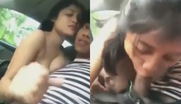 [Philippines] The young couple started playing around in the car while on a trip.