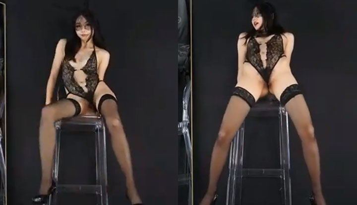 ประธานวงเต้นร้อนอย่างเอิรายของวงการการเต้นพร้อมสวมบทบาทเรือนสาวเซ็กซี่ในชุดชุดกระดุมลูกกระต่ายลายดอกไม้สีขาว~