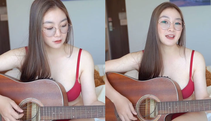 In Thailand, there's an awesome O-Station god who has a beautiful and tall figure, and can play the guitar. What a win in life!