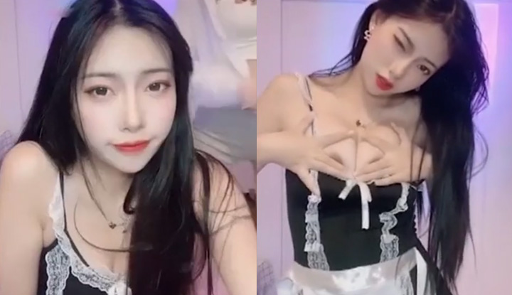 รำระบำสวยงามและสง่างามของสาวสวย - ไม่ตั้งใจเปิดเผยหน้าอกให้คุณเป็นความประหลาดใจ