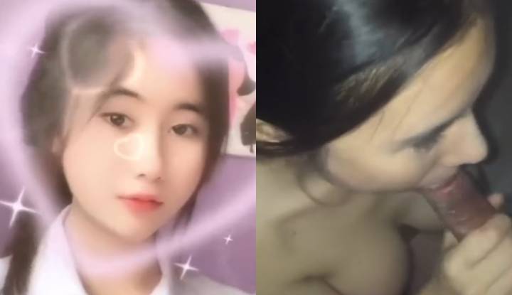 [thailand] beautiful sister helps me suck my cock