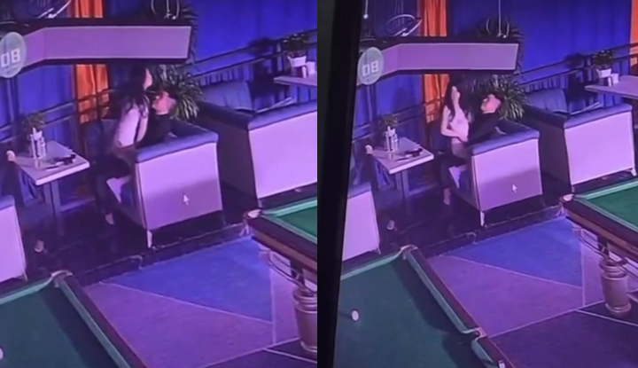 an instant fusion at their first encounter! chong king of the 'spring palace men's and women's billiards' cue and score fiercely!