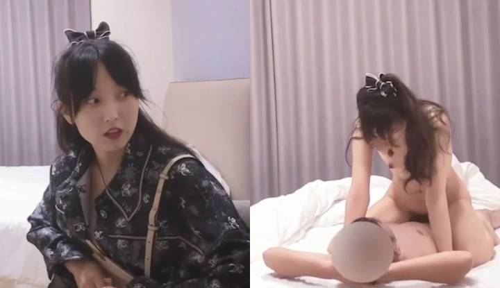 newcomer dafei ge hooks up with a girl, and the girl cooperates well in bed