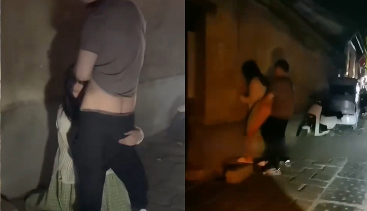 sexy live video leaked from the alleys and old streets of qingzhou ancient city! captured without escaping—and still talking?