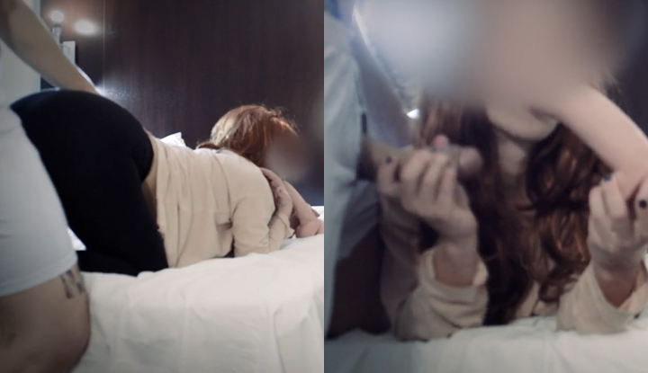 [western] hotcouplelovelysex-ntr couple's passionate encounter in a hotel room, the wife is penetrated by a single man before the husband gets his turn.