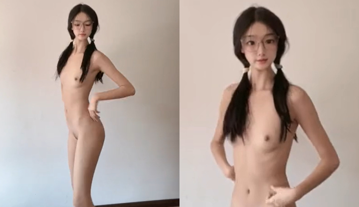ponytail glasses loli strip sexy hot dance