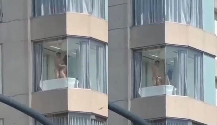 the video of "a man and a woman's fierce battle in the bathroom with a view" at ambience hotel in taipei, taiwan has gone viral!