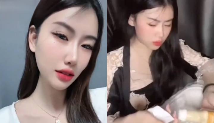 douyin's high-value anchor xiaoxiaobaby's large-scale exposed nipples live broadcast replays sexy lingerie, showing sexy nipples and squeezing breasts in a sensual and stimulating way!