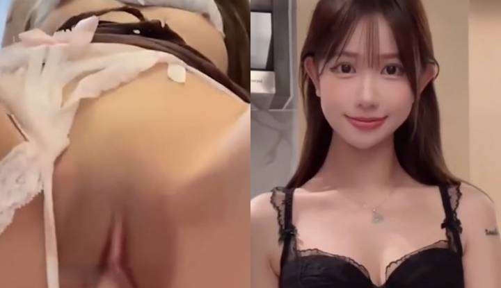 a video of the contrasting goddess yuzurizu in a maid outfit masturbating has been leaked. the video shows a pure, innocent loli with a white tiger-like vulva, being violently penetrated by props until she climaxes and squirts – extremely lewd! 1