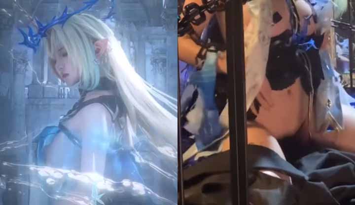 Axin kaOri - สาว福利 แต่งคอสเพลย์เป็นลoli ดอริส ขณะหลับ ภาพส่วนตัวจริงรั่วไหล! หุ่นสุดยอด ร้อนแรงระเบิด หีสีชมพู เอลฟ์ยั่วเย้าและยั่วโมโห ความแตกต่างของสลัทที่กระตุ้นจิตวิญญาณ! 1