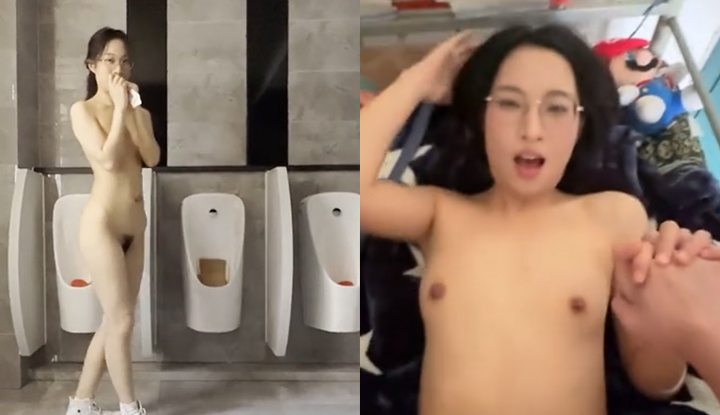 zhang yutong, a beautiful female student from jilin, was kept and trained by a sugar daddy. she was exposed in the men's restroom and engaged in passionate sexual intercourse throughout!