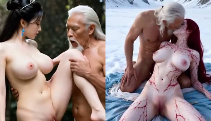 老頭雪山行強上紅髮魔女 幹侄女遭單男內射！