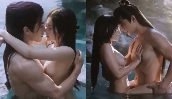 凡人修仙傳 韓立元瑤溫泉鴛鴦浴 水下無套破戒修仙！