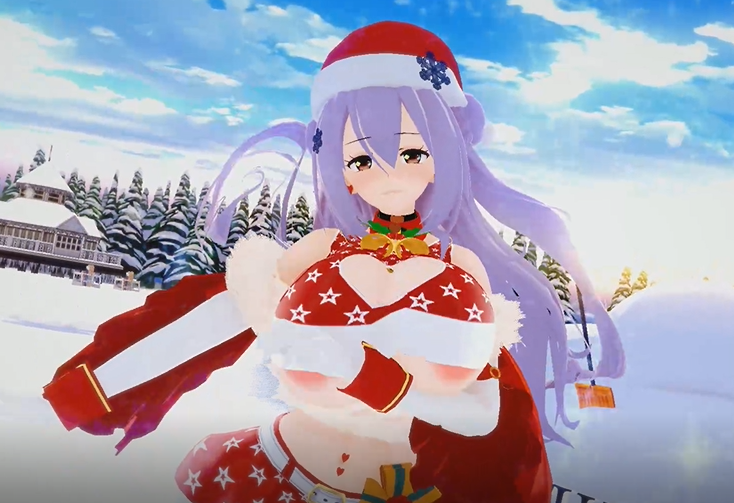巨乳ちゃんがサンタコスで踊ってくれる動画