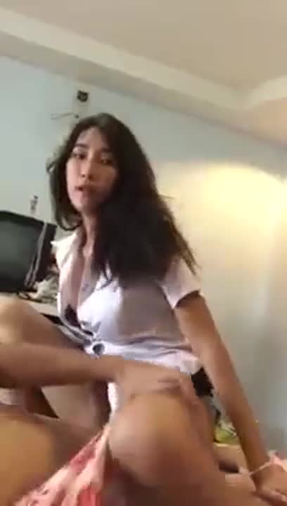 A couple of gods. Leaked clip. Nong Miang. Female student is broken-hearted. up and down