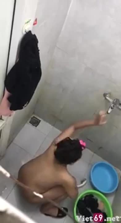 Peeping on my neighbor's college student taking a shower.