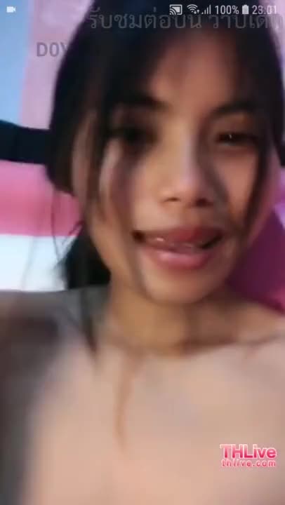 วิดีโอโป๊ THLive ของน้องปิ่นคนสวยที่บ้าน