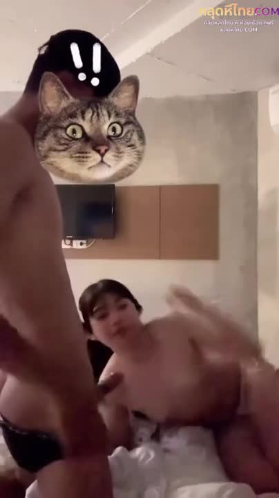 Porn clip: The best of Nong Pan, caught by her boyfriend having sex in the bathroom. She looks at the camera while getting fucked, it's so hot.