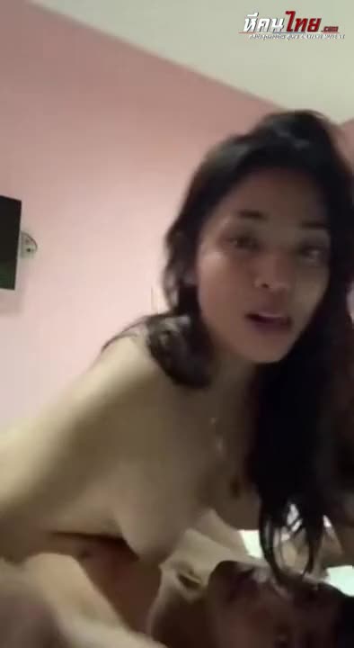 The busty girl with a tight bun was fucked by a muscular young man who boldly thrust into the doggy style position.