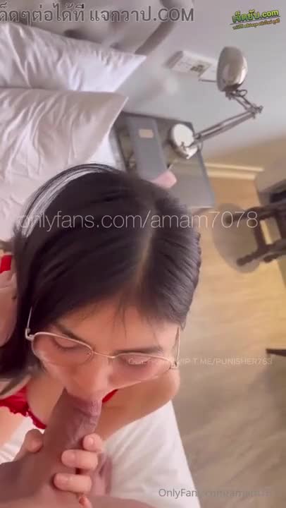 คลิปโป๊โอลีแฟนใหม่ น้องแอมถูกผัวที่หีใหญ่จับและเย็ดหีในชุดชั้นในสีแดง amam7078