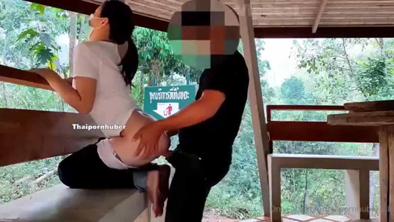 thaipornhuber_olf fucks outdoors in the middle of the field, spreading her legs wide and getting fucked. Thai girl is horny and bored of the bed.